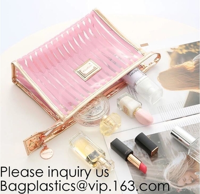 Eco-friendly Soft Plastic Frosted Cosmetic EVA Zipper Bags,New Design Carry Eva Plastic Cosmetic Bags With Own Logo