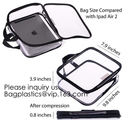 TSA Approved Toiletry Bag - Clear Travel Bag for Men and Women to Carry on your Makeup and Toiletries, bagease, bagplast