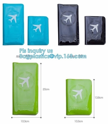 New Arrival Plastic PVC Passport cover, Fashion journey 3D PVC synthetic leather travel map passport cover, passport pac