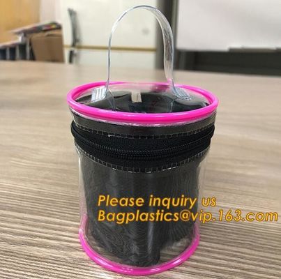 Hot selling luxury round tube lipstick pvc bag packaging high quality colorful paper cosmetic box with low price bagease