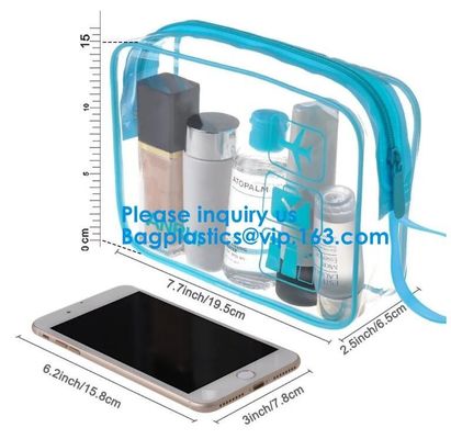 Vinyl Travel Toiletry Cosmetics Wash Pouch Cosmetic Bag Casual Daily Life Travel Vacation Holiday Make Up Bathroom Gym S