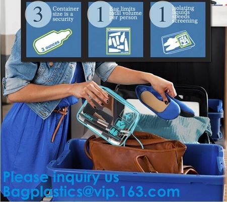 Vinyl Travel Toiletry Cosmetics Wash Pouch Cosmetic Bag Casual Daily Life Travel Vacation Holiday Make Up Bathroom Gym S