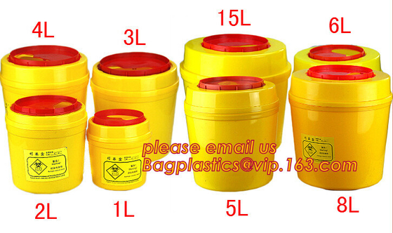 Disposable Hospital Biohazard Sharp Collector Waste Bin, medical waste Biohazard Bags medical waste disposal bins, hospi