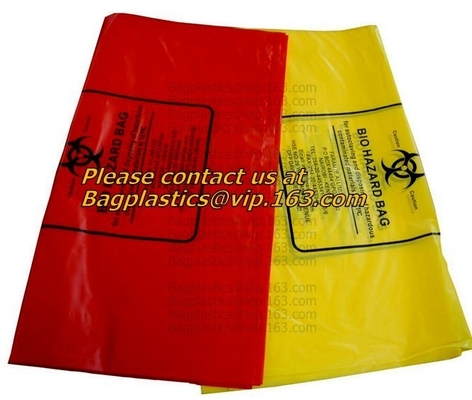 Plastic Bags, Biohazard Bags, Red Biohazard Waste Bags, Medical Waste Bag, Infectious Bags, Securely Contain Hazardous