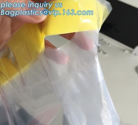 DRAWRING laboratory medical biohazard specimen bag, shock resistance recycled security plastic biohazard waste bag. PCA