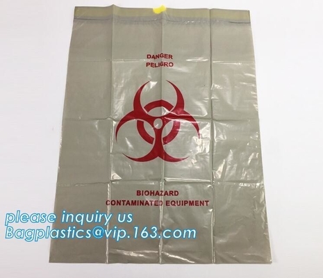 Extra large capacity biohazard drawtape trash bag interleaf coreless roll plastic garbage bag for hospital use, DRAWSTAP