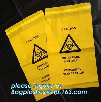 LDPE Specimen Biohazard Bag/k bag with pocket, Disposable Endoscopic Specimen Retrieval Bags/Medical Biohazard Spe