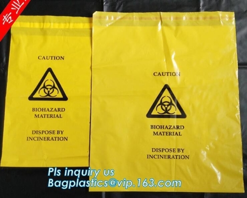 Medical Biohazard Bag/self sealed biohazard waste bag, Medical Disposable Plastic Bags/Self Sealing Sterilization Bag/ Z