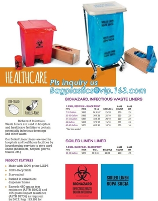 Biohazard recycle colored waste garbage bag on roll, Colorful biohazard bags, Colored medical waste bags biohazard garba