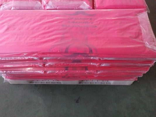 Hospital Grade Biohazard Waste Bags Red Trash Liner With Hazard Symbol For Infectious Waste Disposal. Best Small Lab Can