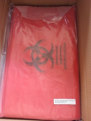 Hospital Grade Biohazard Waste Bags Red Trash Liner With Hazard Symbol For Infectious Waste Disposal. Best Small Lab Can