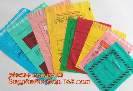 Professional Customized Medical Lab Hospital Kangaroo k Bag Yellow Specimen Collection Plastic, bagplastics, pac