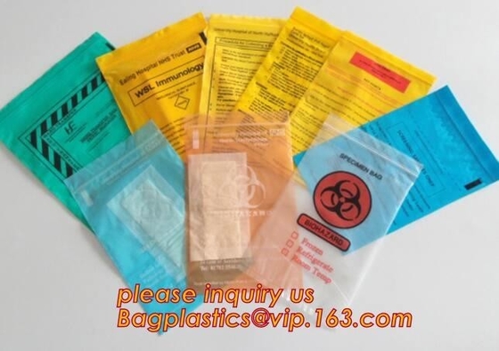 Professional Customized Medical Lab Hospital Kangaroo k Bag Yellow Specimen Collection Plastic, bagplastics, pac