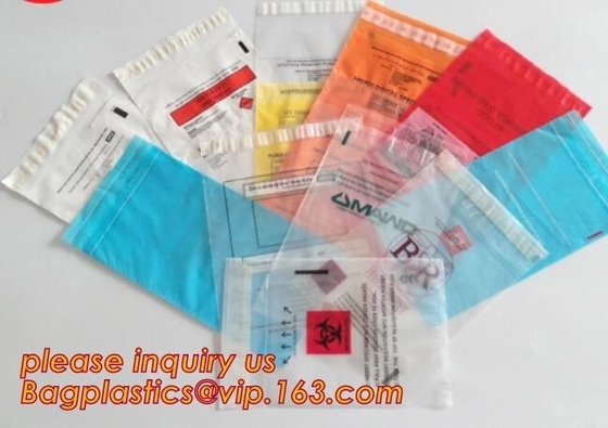 Professional Customized Medical Lab Hospital Kangaroo k Bag Yellow Specimen Collection Plastic, bagplastics, pac