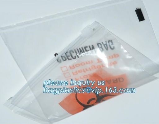 6x9 Lab k specimen kangaroo bag biohazard medical reclosable plastic bag, Biohazard Specimen transport bag, bageas