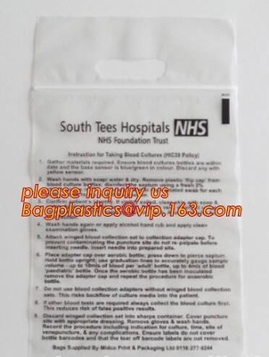 biohazard specimen k bag with pocket, recycled custom printed ldpe 3 layers specimen bag k bag, pac, pacrite
