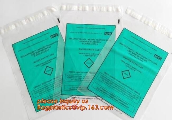 wholesale custom printed ldpe k kangaroo pouch plastic zipper bag zip lock biohazard specimen bags with pocket