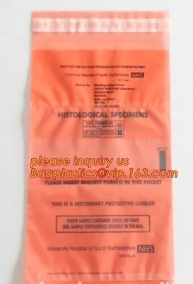wholesale custom printed ldpe k kangaroo pouch plastic zipper bag zip lock biohazard specimen bags with pocket