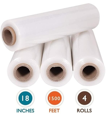 Mini Stretch Packing Wrap With Handle For Pallet Wrap, Moving Supplies, Industrial Strength - Clear Film