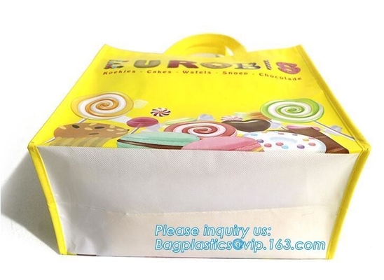 Environmental Promotional Shopping Bags Eco Gift Tote Non Woven Bag, heat seal die cut handle ultrasonic non woven bag