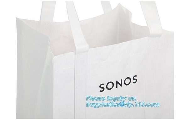 ultrasonic non woven bag with CMYK print and laminated with handles, Cheap Promotional Custom Non Woven Bag, bagease pac