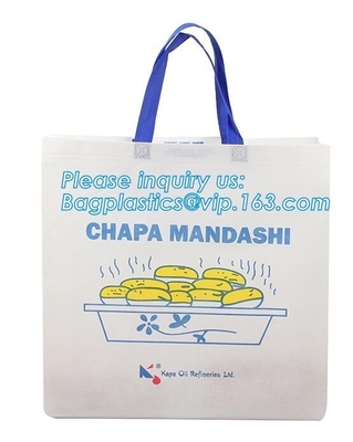 ultrasonic non woven bag with CMYK print and laminated with handles, Cheap Promotional Custom Non Woven Bag, bagease pac