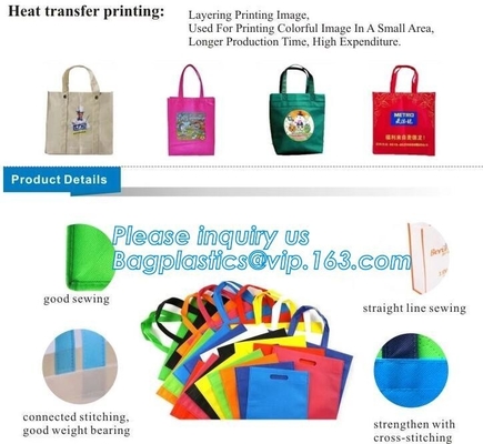 Durable customized printing supermarket shopping promotional non woven bag, Full color printing non woven bag made by 80