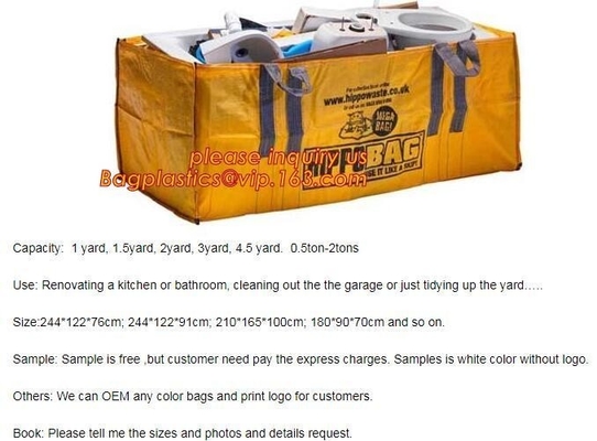golden supplier 1000kg bulk bag 1 ton skip bag pp jumbo bag,pp construction waste bulk skip bag,super sack Bulk jumbo Ba