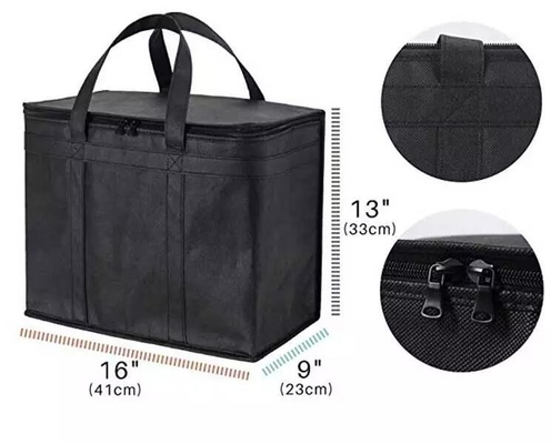Reinforced Food Delivery Insulated Cooler Bag, Promotional Custom Recyclable Aluminum Foil Picnic Insulated Lunch
