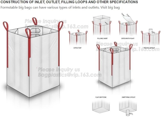 Flat bottom open mouth virgin PP woven bags 1000kgs 1 ton jumbo bags big fibc bulk bag for packing,breathable pp woven b