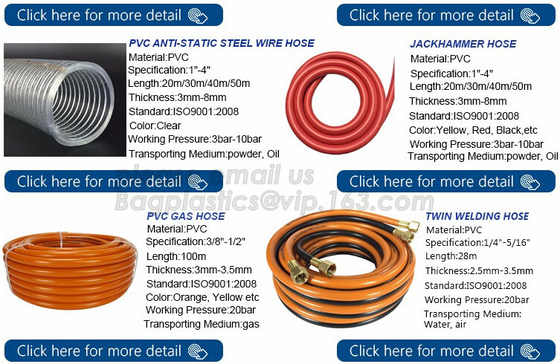 Transparent PVC Spiral Pipe Plastic Hose With Spring Steel Wire Reinforcement Fire Hose