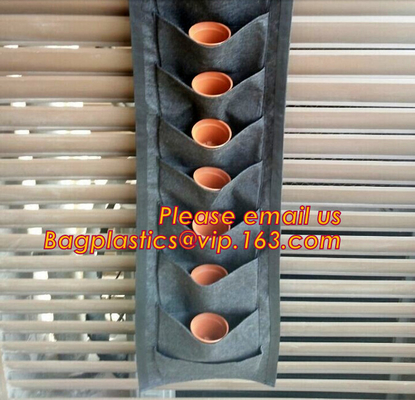 Hanging Growing Strawberry Bags Planter, Vertical Wall Hanging Planters, Herbs, Succulents, Artificial Plants or Flowers
