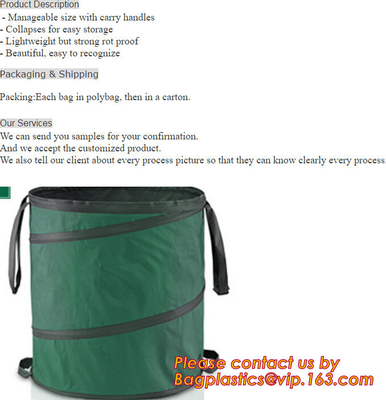 Leaf Collector Bag, Garden Waste Bags, Recycle Garden Waste Woven Bag, pop-up bags, grow bags, garden bags, garden sacks