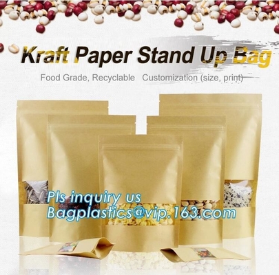 ZIP LOCK, ZIP SEAL, ZIPPER SEAL, Custom bread paper bag, fast food packaging bag, cookie packaging bag, STAND UP
