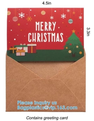 Christmas Large Gift Tote Bags Paper Bags With Handles Holiday Kraft Bags Goody Gift Bags Scarf Glove Gift Bags With Gre