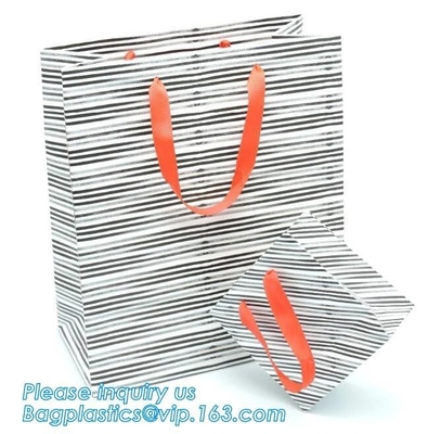 Shopping Bags Small Medium & Large, Gift Bag With Handles, Gusset With Cardboard For Retail Merchandising