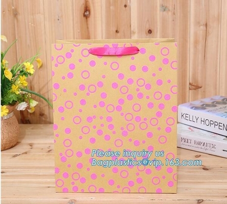 Custom Recycled Ladies Carrier kraft Paper Bag Shopping Bag for Clothes/Apparel/Gift,Art Paper Shopping Carrier Gift And