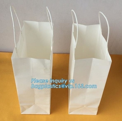 250gsm paper Custom Printed Luxury Gift Shopping bag with bow for gift package,Wholesale Kraft Food Packaging Bags, pack