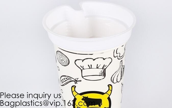 Flower Shaped 330ml PP Plastic Snack Plate With Cup Holder,Disposable PS Plastic Cup Top Snack Tray,Snack Cup With Straw