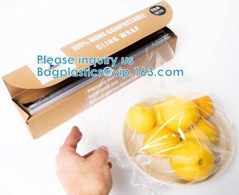 Compostable Biodegradable Corn PLA Foil Roll Wrap Film, PVC Cling Film, Fresh Food Wrap Cover, Food Wrap PE Cling Film