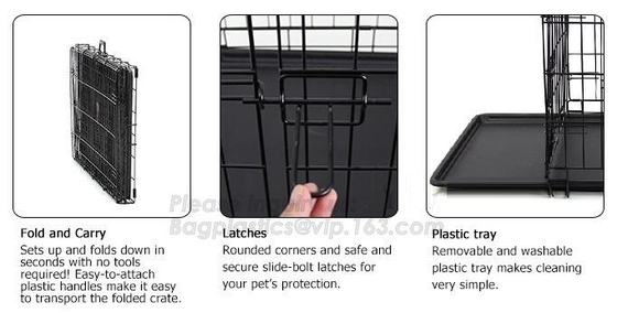 customized portable stainless steel aluminum metal folding big dog cage, dog kennels cages large outdoor durable dog hou