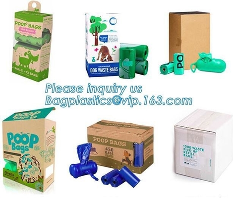 Custom Printed Biodegradable Pet Dog Disposal Poop Waste Bag, Pet Waste Bags Biodegradable Pet Dog Poop Bag, bagplastics