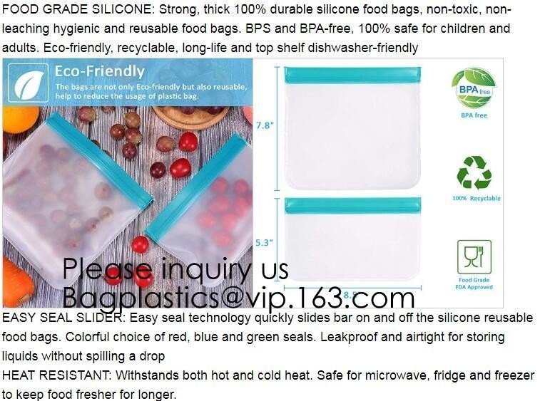 Recyclable Custom Size Sandwich And Snack Peva Zip Lock Stand Bags,Biodegradable PEVA Plastic Sandwich Snack k Sto