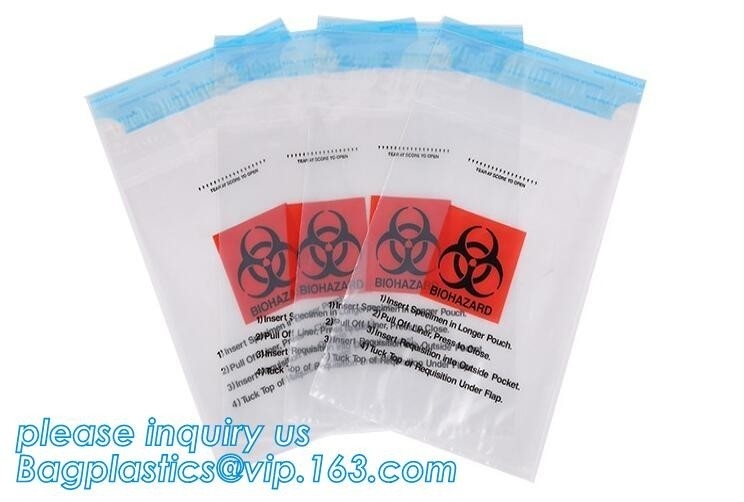 Medical Biohazard Bag/self sealed biohazard waste bag, Medical Disposable Plastic Bags/Self Sealing Sterilization Bag/ Z